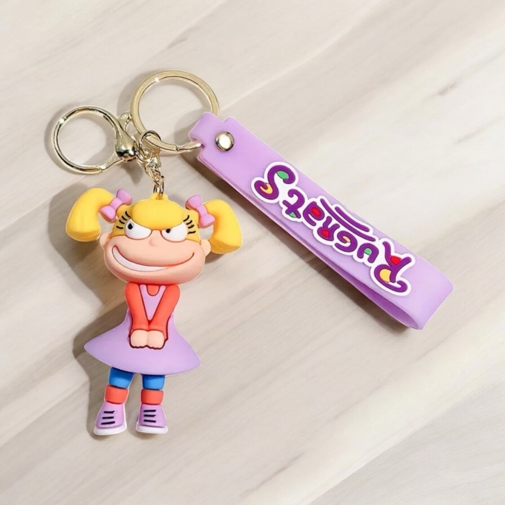 New! Rugrats Angelica Pickles Figure Wristlet Keychain